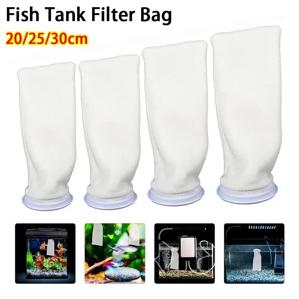 Sacchetto Filtro Riutilizzabile per Acquario con Separazione Asciutto/Bagnato, Filtro per Vasca dei Pesci con Telaio Anti-Trabocco e Rinforzato