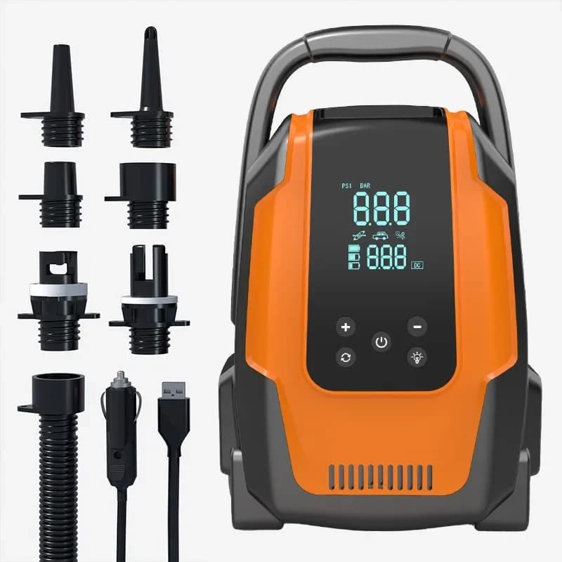 Outdoor camping car air pump, paddle tent kayak portable electric wireless high pressure air pump