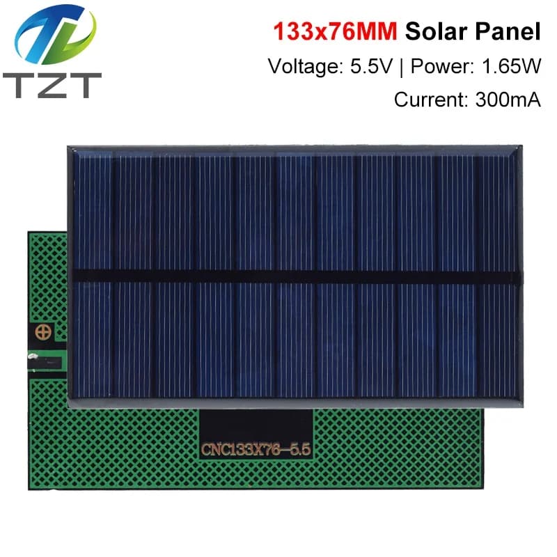 DIYTZT 1/3PCS Pannello Solare 5.5V 300MA 1.65W FAI DA TE Piccolo Pannello Solare per caricatore del telefono cellulare casa luce giocattolo eccellicola solare
