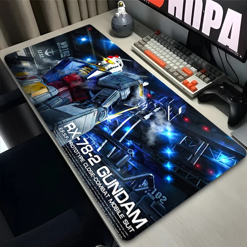 Tappetino per mouse grande da gaming, tappetino da scrivania per tastiera, tappetino per mouse meccanico Warrior RX-78-2 G-Gundam, accessori per laptop da gaming, tappetini per mouse caldi per gamer
