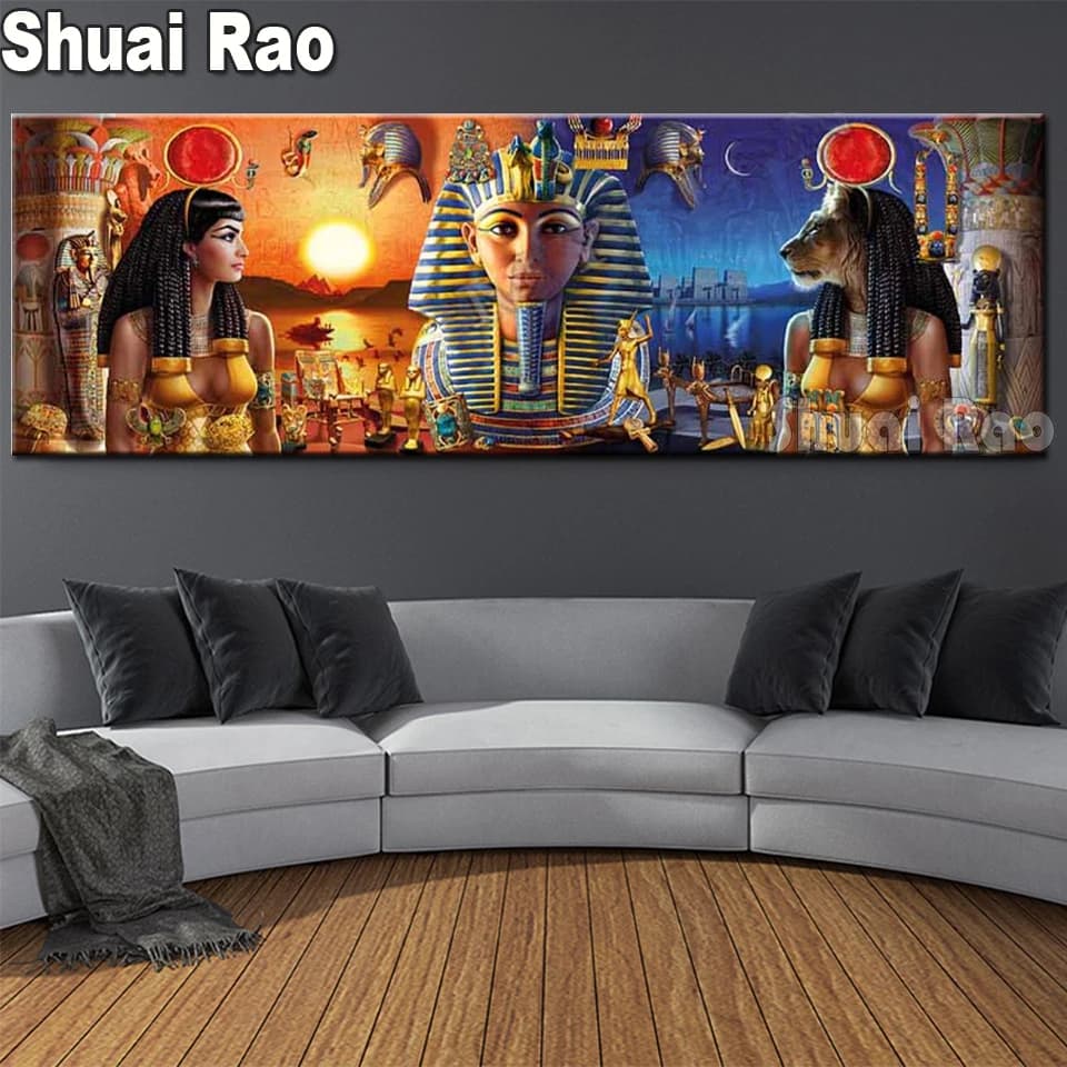 Fantasy Egyptian Symbols Diamond mosaic Ancient Egypt Man Diamond Painting Cross Stitch Full Round Diamonds Embroidery Large Art