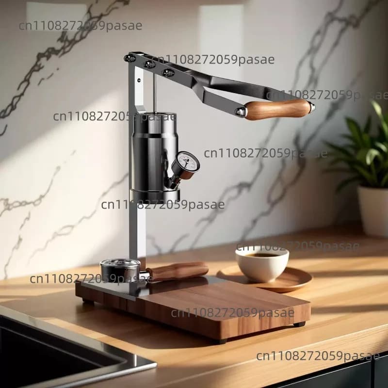 Macchina per Espresso Manuale: Macchina per Espresso Italiana Semi-Automatica con Leva e Regolazione Manuale della Pressione per Uso Domestico