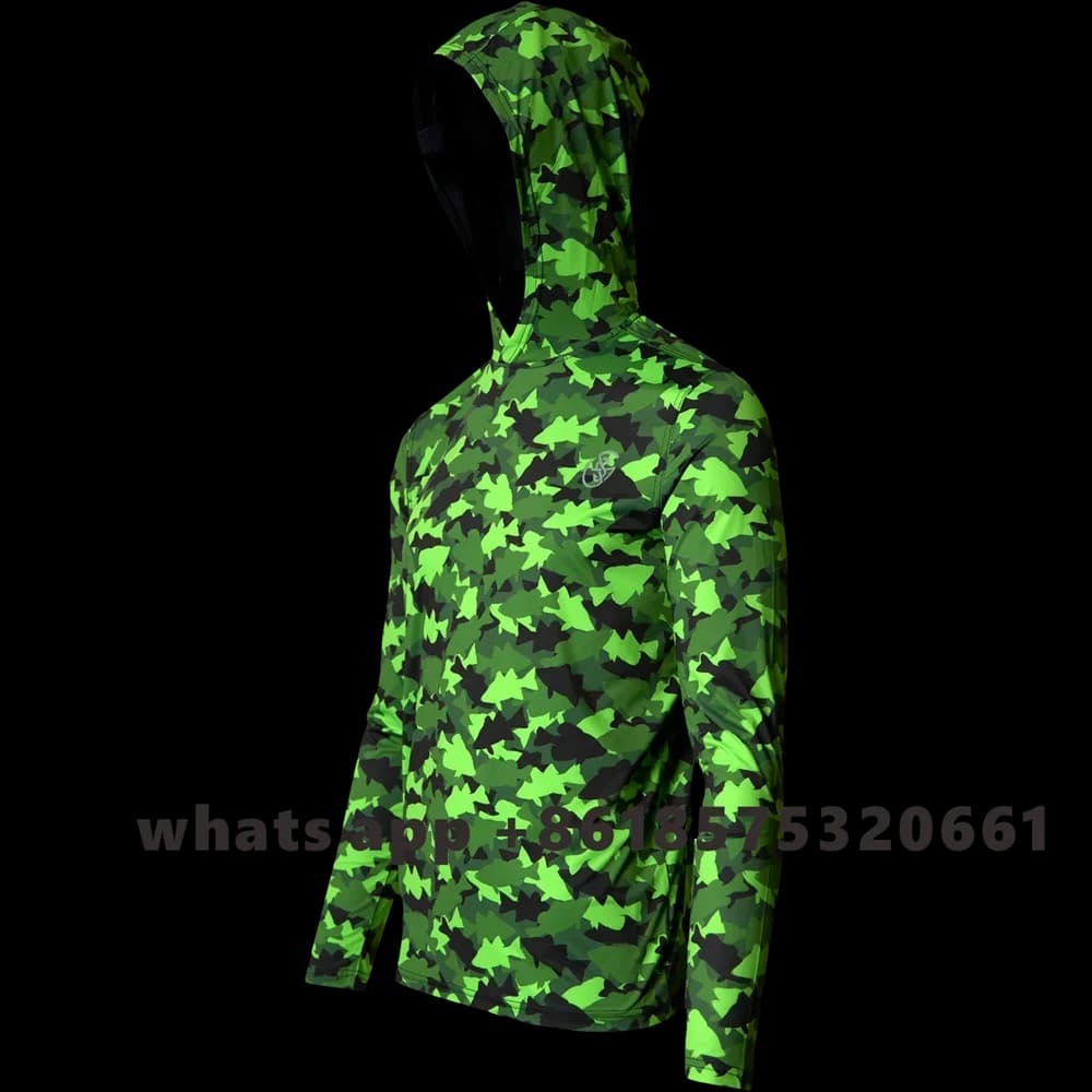 GOOGAN SQUAD Nuove camicie da pesca a maniche lunghe con cappuccio da pesca Abbigliamento da pesca traspirante per esterni Camisa De Pesca Felpe con cappuccio per bambini