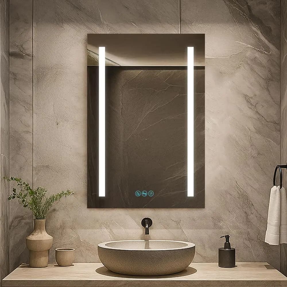 Armadietto Portamedicinali a LED 20x32 con Specchio Illuminato ad Alto CRI 90+, da Incasso o Montaggio a Superficie, Contenitore per Bagno, Certificato ETL
