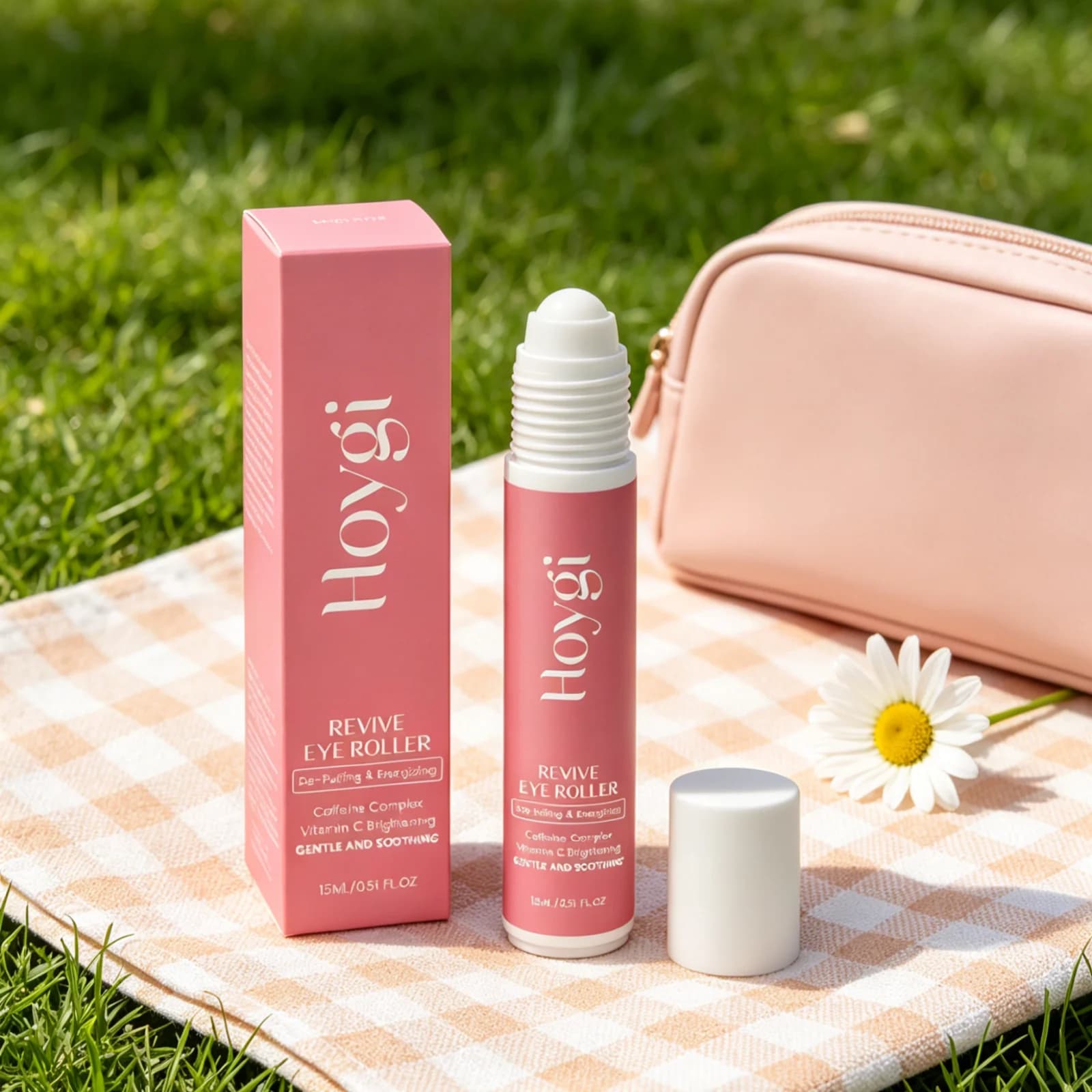 Hoygi Revive Eye Roller Siero Contorno Occhi con Vitamina C, Illuminante, Lenitivo, Idratante, Uniformante il Tono della Pelle, Ingredienti Delicati