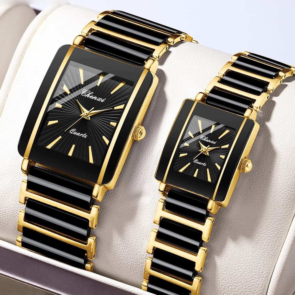 CHENXI Orologi di Lusso alla Moda per Coppie, Marca di Punta, Orologio da Polso al Quarzo per Uomo e Donna, Impermeabile in Acciaio Inossidabile, Regalo di San Valentino