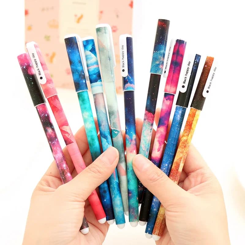 10 Pcs penna a inchiostro Gel a colori stella creativa a colori a forma di stella penne Gel Kawaii a caldo hzgrafos Kawaii materiale scolastico all'ingrosso