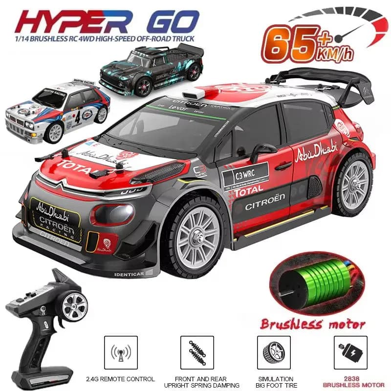 Hyper Go MJX 14303 14302 14301 1/14 4WD RC Auto 65 km/h Brushless 2.4G Auto telecomandata Off-road Ad alta velocità RC Auto Camion giocattolo