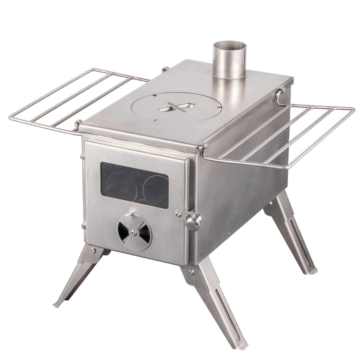 Portable Outdoor Stainless Steel Camping Wood Stove Tent Cooking Stove