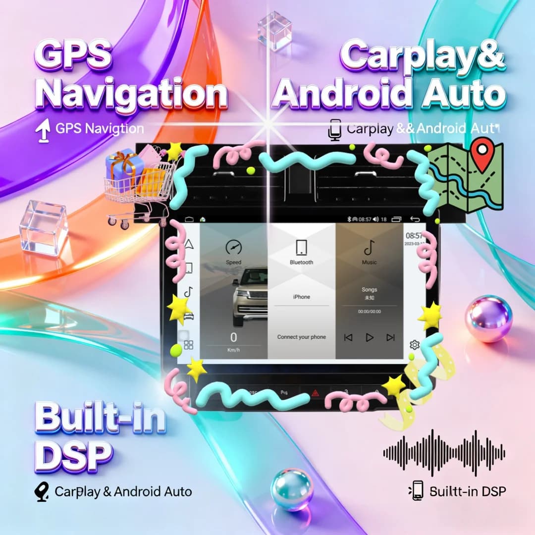 13.3 pollici Per Land Range Rover Sport L320 2005-2009 Autoradio Lettore Multimediale Wifi Video di Navigazione Aidio Stereo BT CarPlay