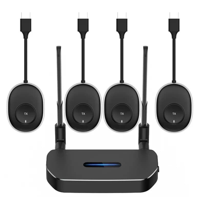 Ricevitore trasmettitore Video di trasmissione Wireless da 50M VGA HDMI Extender Screen Share Switch telefono Laptop PC a TV Monitor da 8 a 1