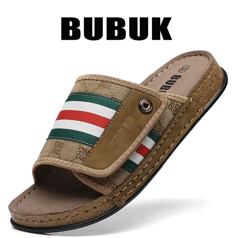 Pantofole sportive da uomo Bubuk: velcro regolabile, eleganti, traspiranti e versatili, adatte per abbigliamento da spiaggia all'aperto in primavera ed estate, vacanze per il tempo libero e uso quotidiano