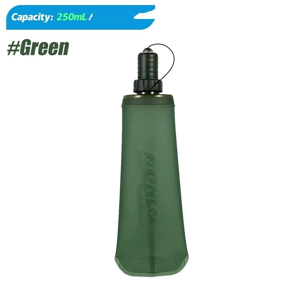 Portable Running Folding Kettles Large Capacity Reusable Marathon Water Bottle TPU Hydration Flask Running Hydration Pack