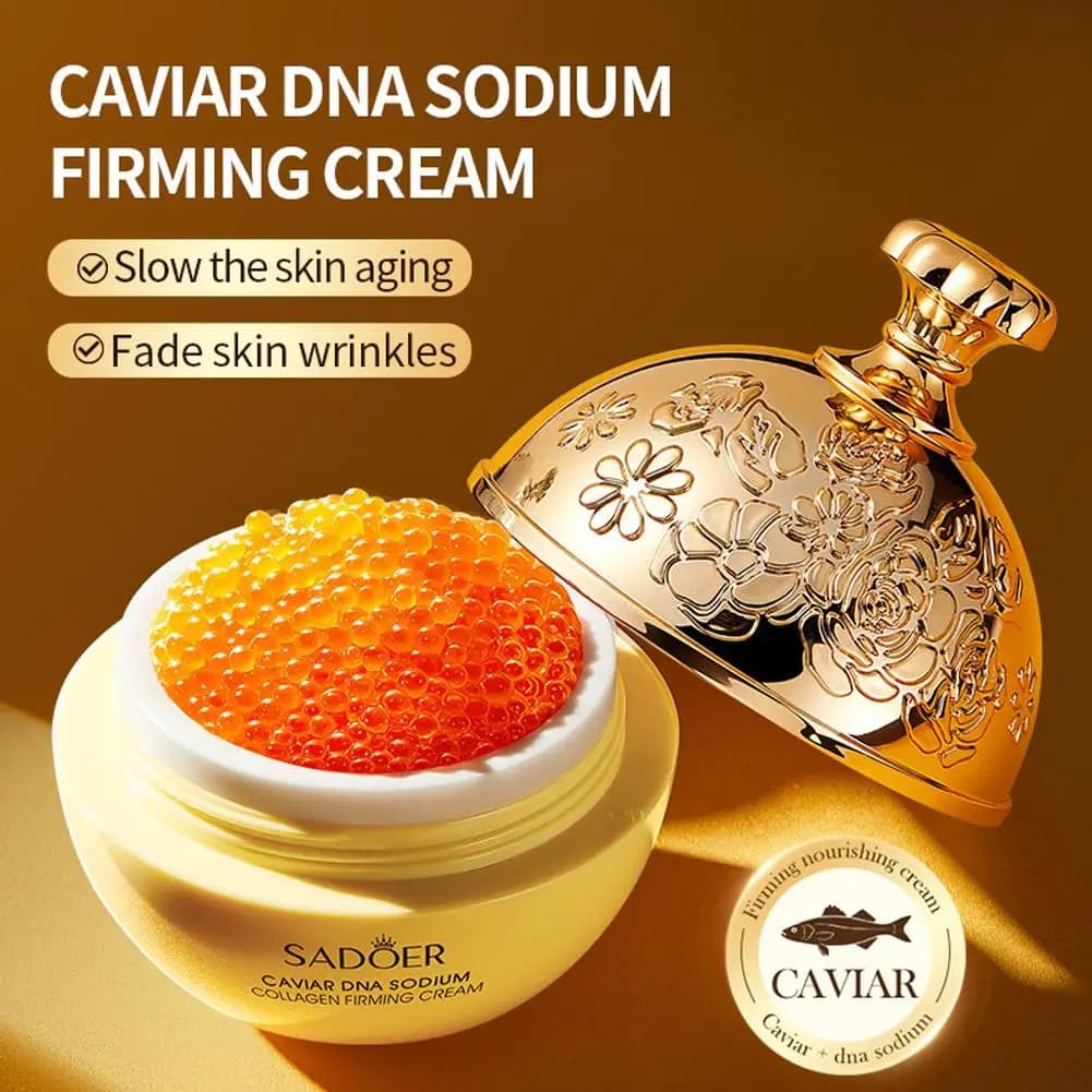 Crema per il viso al collagene al caviale Rassodante Lifting Dissolvenza Linee sottili Crema liscia idratante istantanea Illumina la cura della pelle del viso