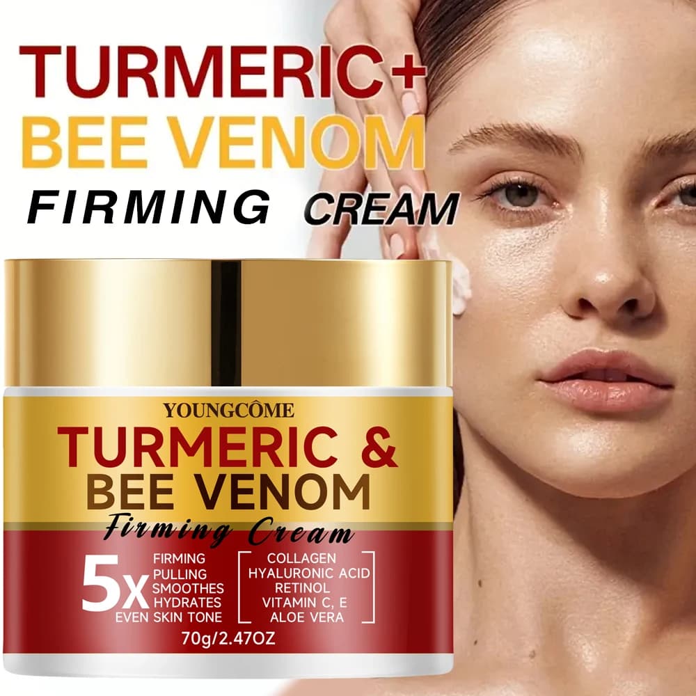 YOUNGCOME Satin cream for turmeric and horny bees and lifts loose skin, smooth skin, containing hyaluronic acid