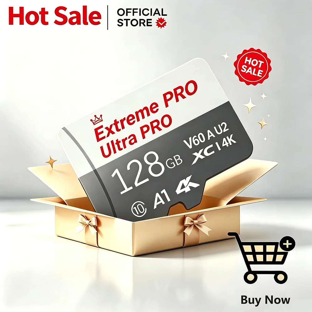 128GB 64GB Micro TF SD Card High-Speed Waterproof 256GB 512GB SD Card UHS-I U3 V30 Class10 Memory Card For GoPro/Camera/Phone