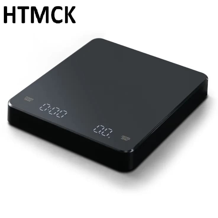 USB Digital Balance for Coffee Rechargeable with LED Screen, High Precision 0.1g, Timer for Espresso Measurement and Preparation in Kitchen