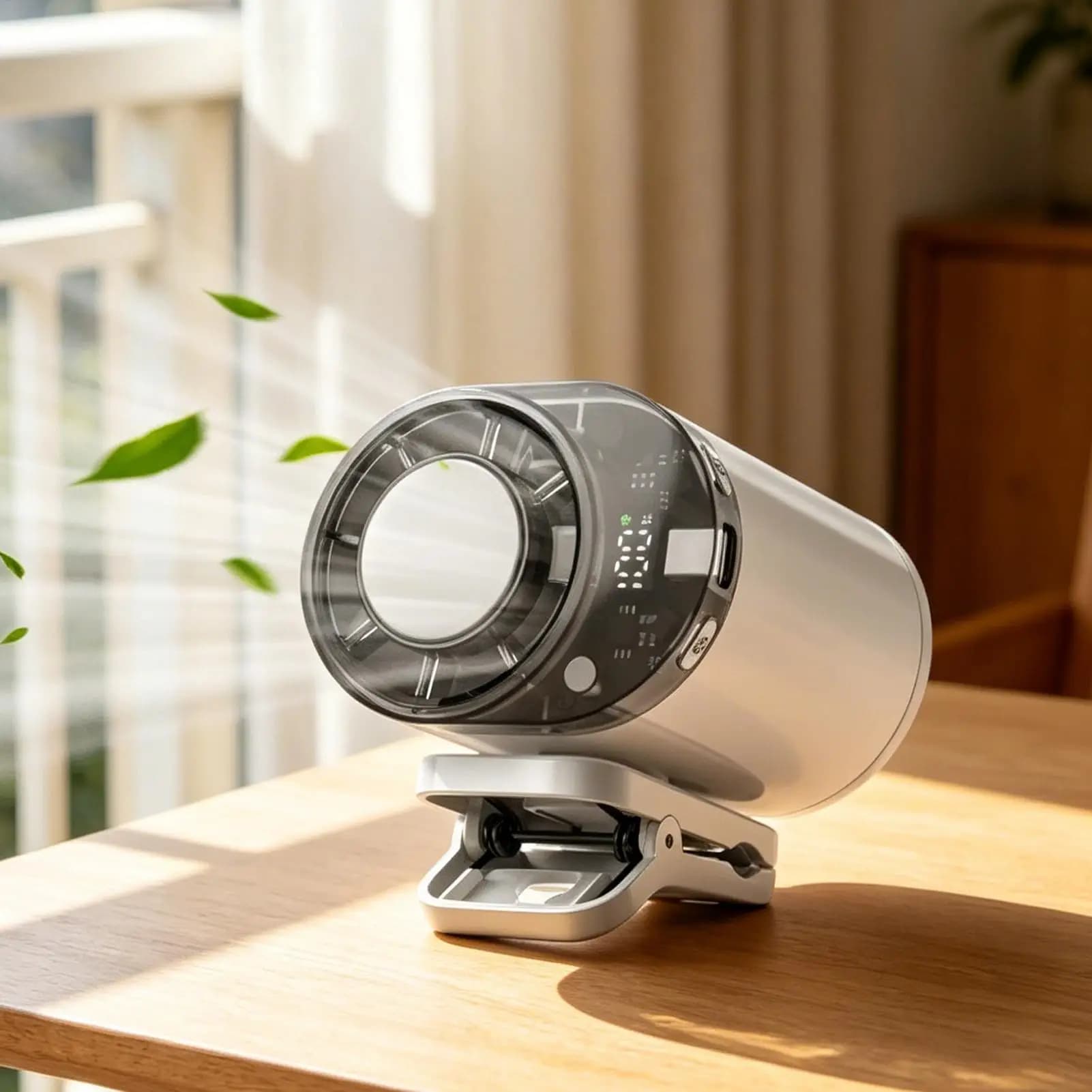 Ventilatore Portatile Ricaricabile con Clip, Rotante, Batteria da 3000mAh, Piccolo Ventilatore per Bambini, Viaggi all'Aperto, Passeggino, Tenda, Spiaggia, Barbecue