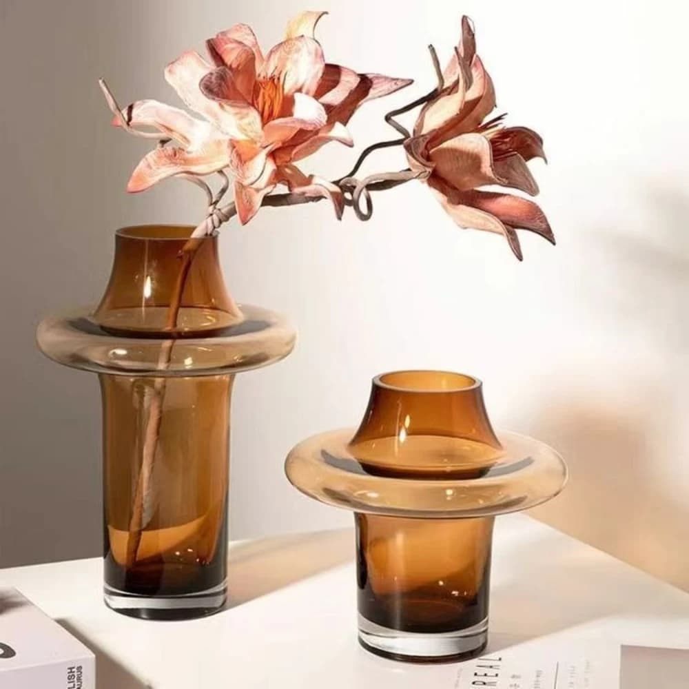 Vaso da fiori moderno e semplice in vetro Vasi di fiori secchi in stile nordico Vaso idroponico da tavolo Disposizione Soggiorno Decorazioni per la casa