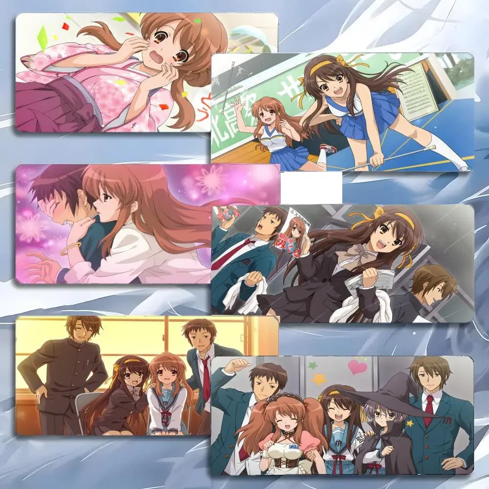 Tappetino per mouse S-Suzumiya Haruhi No Yuuutsu Anime Comedy, grande, per gaming, con bordi rinforzati, spesso, per PC, scrivania, tavolo