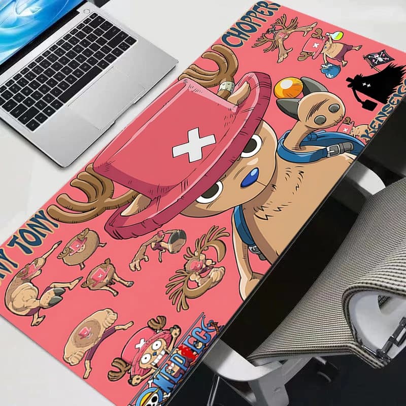Tappetino per mouse One Piece Kawaii, accessori da gaming per PC, tastiera, tappetino da scrivania per gamer, alfombrilla xxl, tappetino per mouse resistente