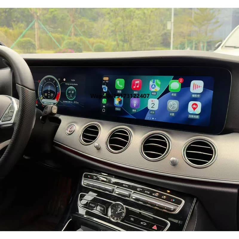 Schermo Integrato Android per Cruscotto e Controllo Centrale, Aggiornamento Multimediale per Mercedes Classe E W213 E200 del 2018