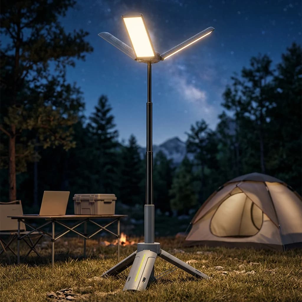 Outdoor Portable Telescopic Camping Light Multifunctional Flashlight Rechargeable LED Tent Light For Outdoor Travel Fishing