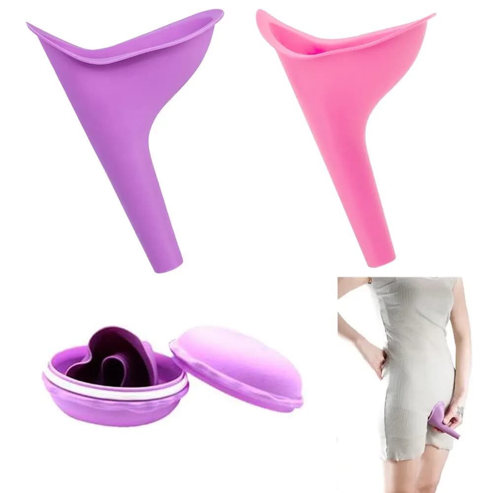Women Urinal Outdoor Travel Camping Urinal Funnel Portable Female Urinal Urination Device with Box