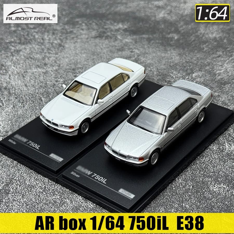 AR box pressofuso modello scala 1/64 nuovo 750iL (E38) Ornamento statico nero Collezione di regali per le vacanze