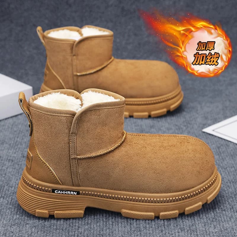Ankle Boots Height Increasing Cotton-padded Shoes Shoes for Men Return To The Ancients Wear-resistant Non-Slip Loafers All-match