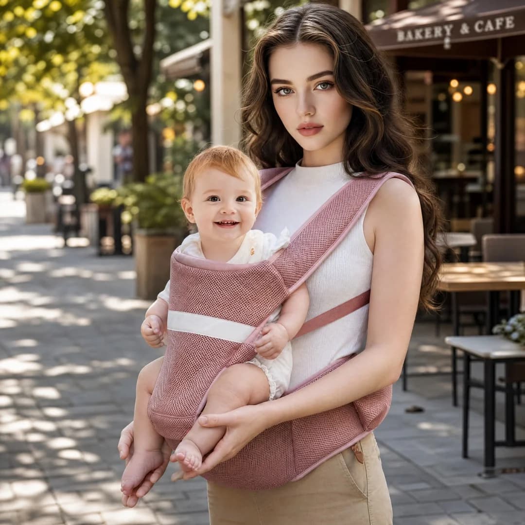 The baby sling and waist stool is simple and can be used front and back. It is multi-functional and can be used in all seasons.