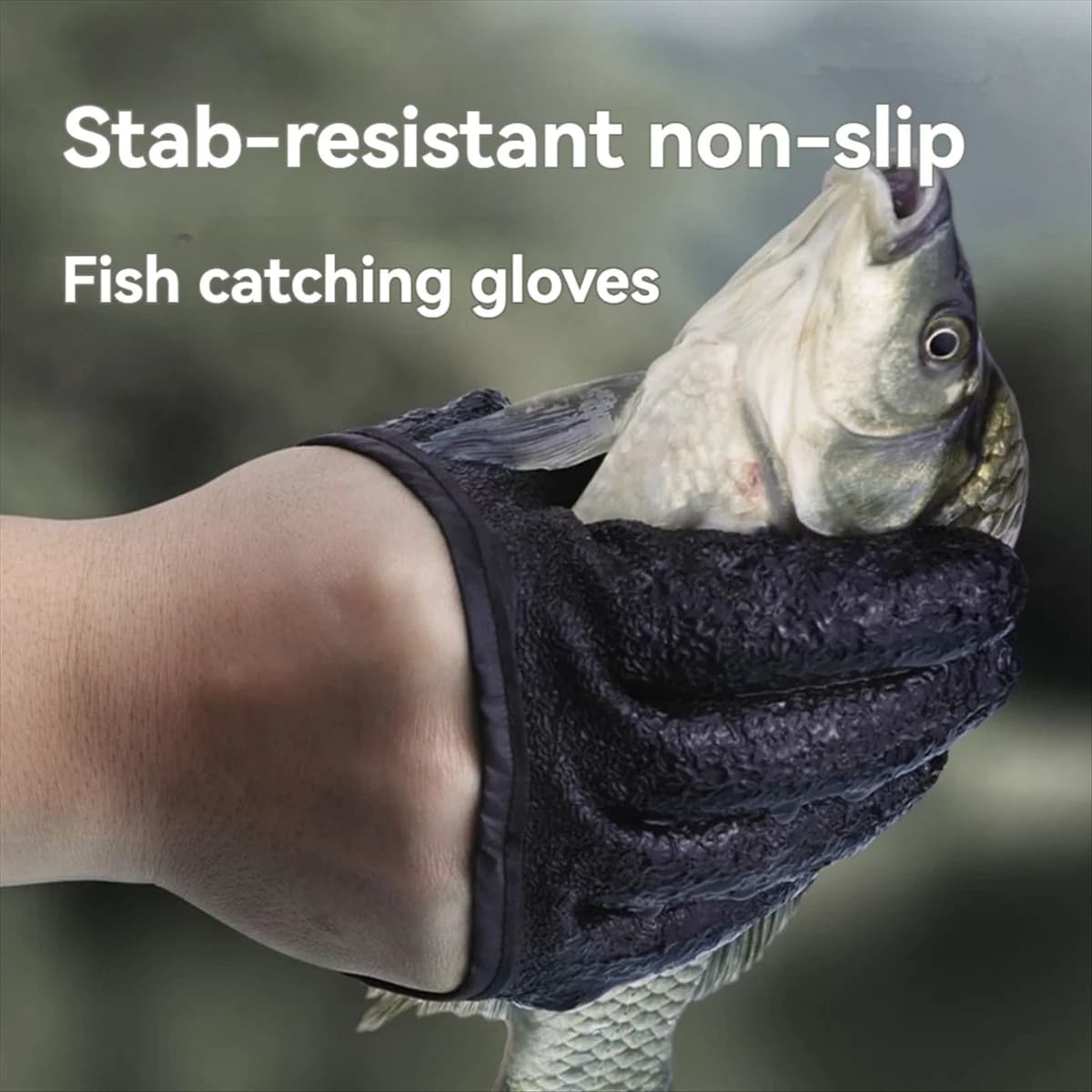 LALA Guanto da pesca professionale in lattice per pesci sinistro e destro, antiscivolo, per proteggere la puntura delle mani, graffi, pescatore