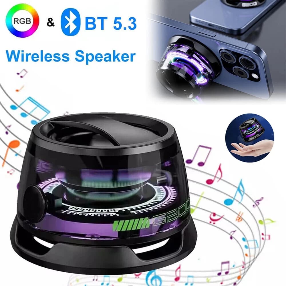Portable G200 Bluetooth Speaker RGB Color Light Bluetooth 5.3 Speaker Outdoor Magnetic Wireless Speaker Sound Box Loudspeaker