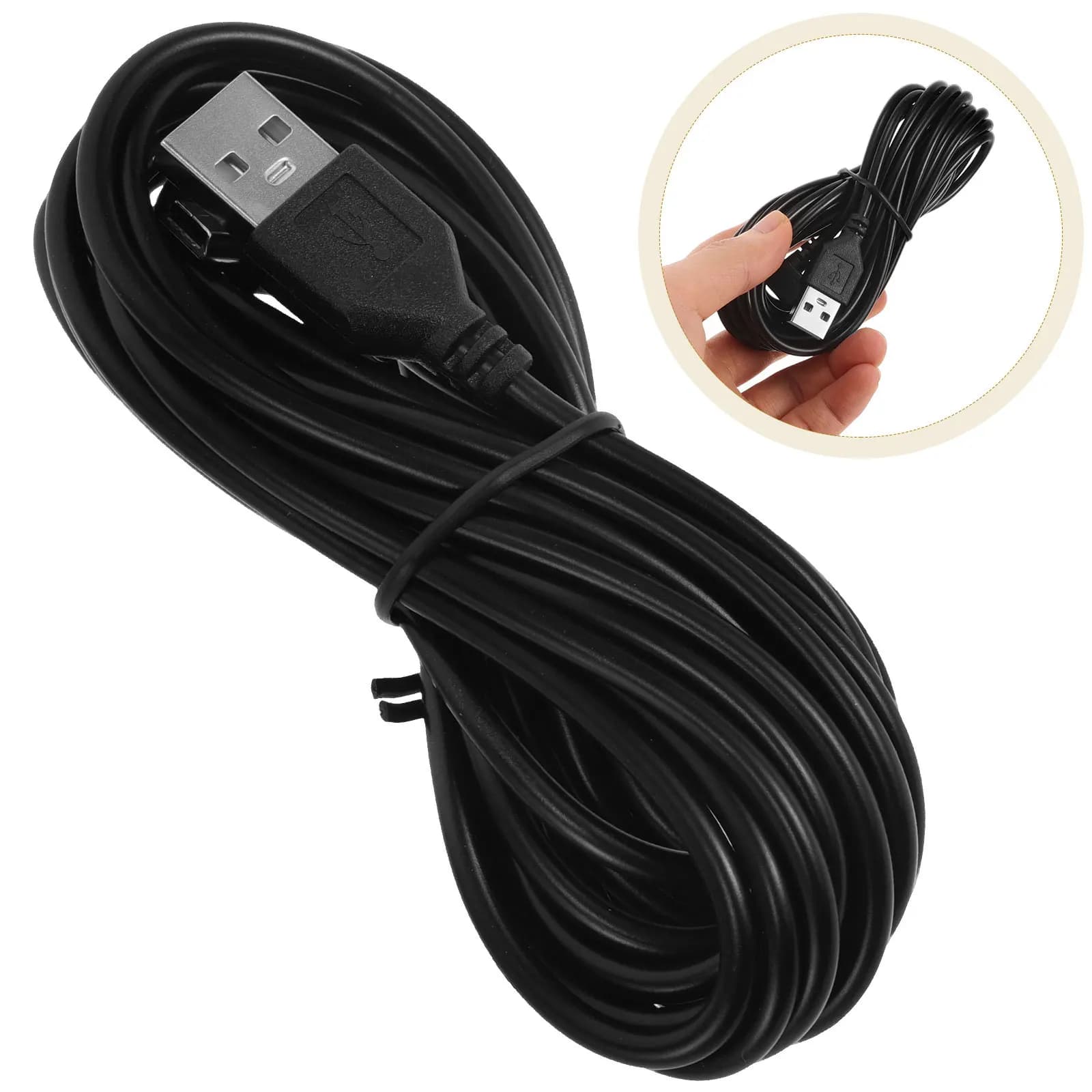 Long USB Charger Cord for Car Dvr Dash Cam 90 Degree Right Angle V3 Straight USB Charging Cable Power Cord Meter Charging Cable