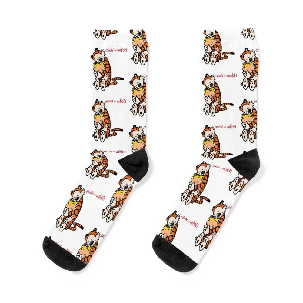 Calvin And Hobbes Calzini Scarponcini da trekking antiscivolo anime regalo divertente Calzini Uomo Donna