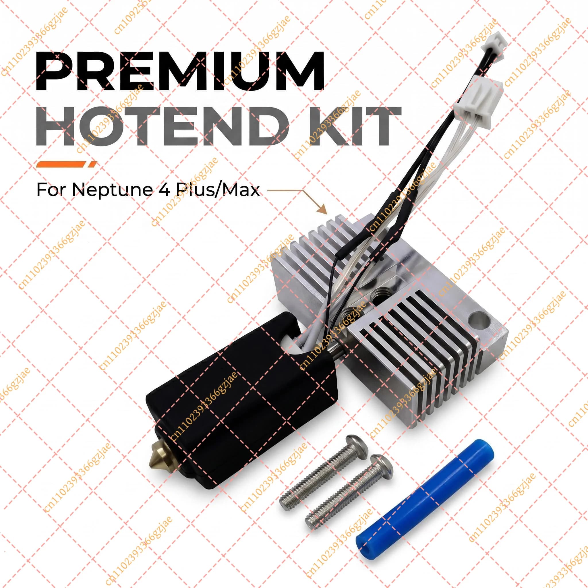 Hotend Aggiornato con Ugello in Ottone e Acciaio Temprato per ELEGOO Neptune 4 Plus / 4 Max, Accessori per Stampanti 3D