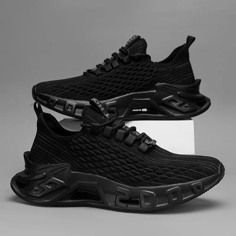 Scarpe sportive casual da uomo, tessuto leggero e traspirante, scarpe stringate basse, suole in Eva, scarpe comode da corsa, allenamento e fitness, tutto l'anno