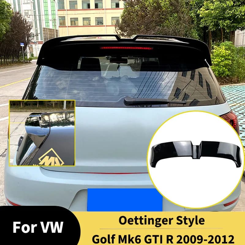 For VW Golf 6 Mk 6 GTI/R 2009-2012 Rear Roof Lip Spoiler Oettinger Style Rear Trunk Wing Diffuser splitter Tail Fin Accessories