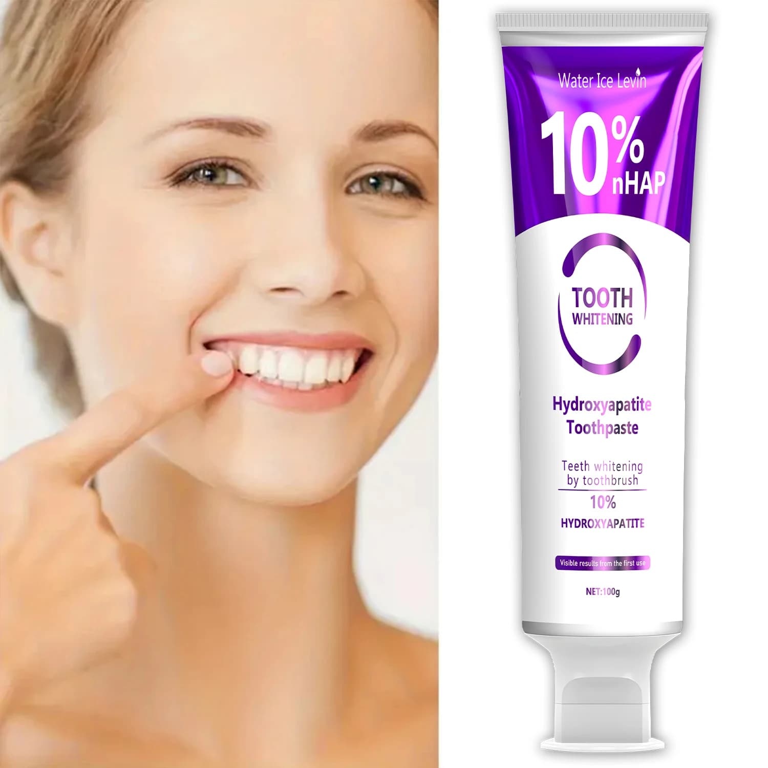 Dentifricio all'ossido di idrogeno al 10% di nanova, pulisce delicatamente i denti, spazzolare i denti, pulizia profonda, data romantica, uso quotidiano, dire addio all'imbarazzo, sicurezza e parla