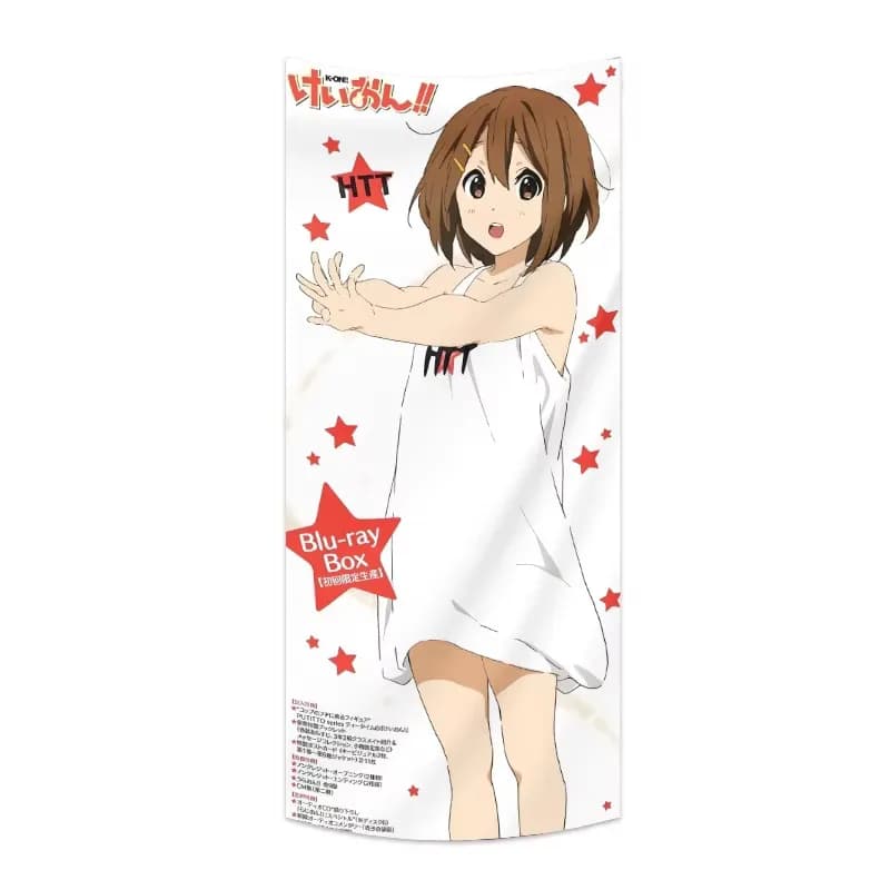 K-ON! Anime Vertical Door Curtain Tapestry, Cute Azusa Mio Yui Ritsu Mugi Band Girl Print Wall Hanging Pink Sakura Decor Gift