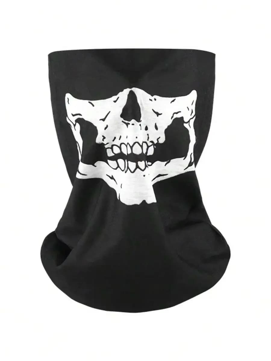 Skull Print Breathable Seamless Balaclava Mask Headwear Scarf