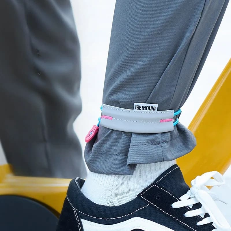 Reflective leg strap for night and cycling - Ankle elastic band with sport safety buckle