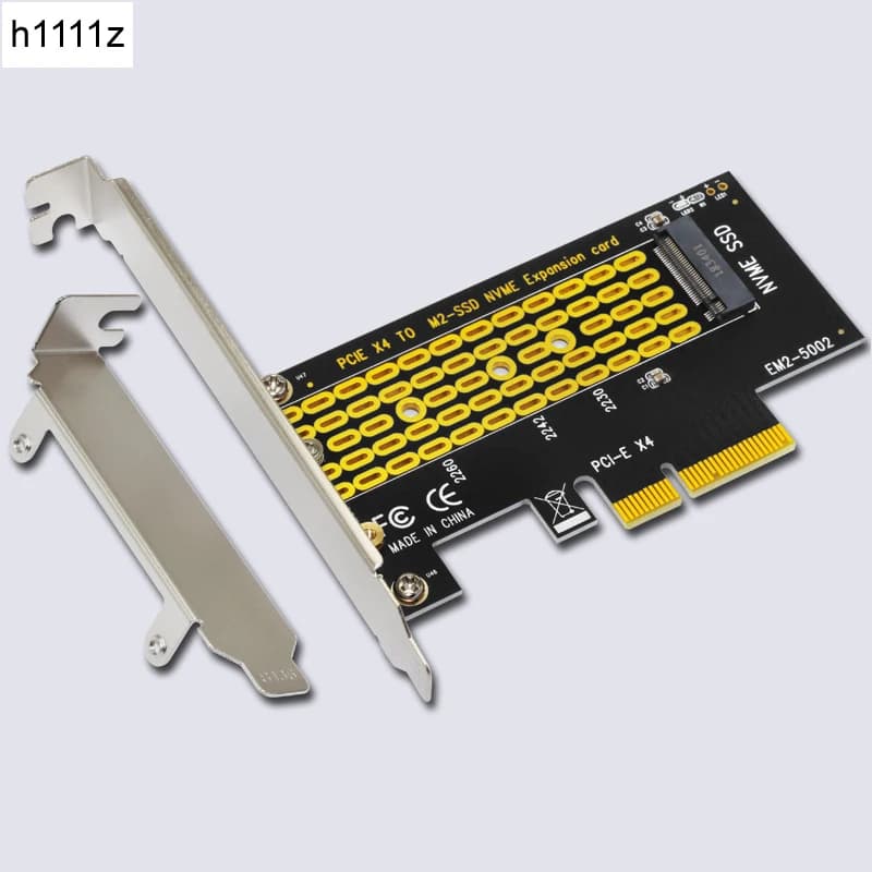 Adattatore SSD PCIE a NVME PCI Express 4.0 X4 a M.2 M Scheda di espansione chiave Riser con staffa bassa per SSD NVME 2230 2242 2260 2280 M2