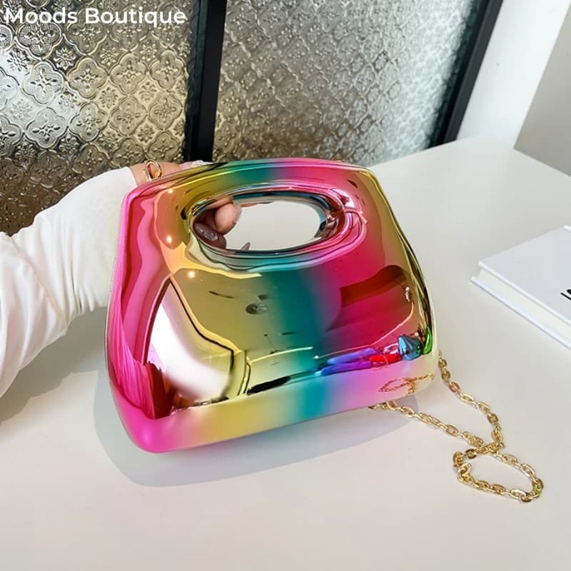 MOODS Branded Women Evening Clutch Bags Luxury Designer Purses And Handbags Acrylic Chain Shoulder Bag For Wedding Dinner Party