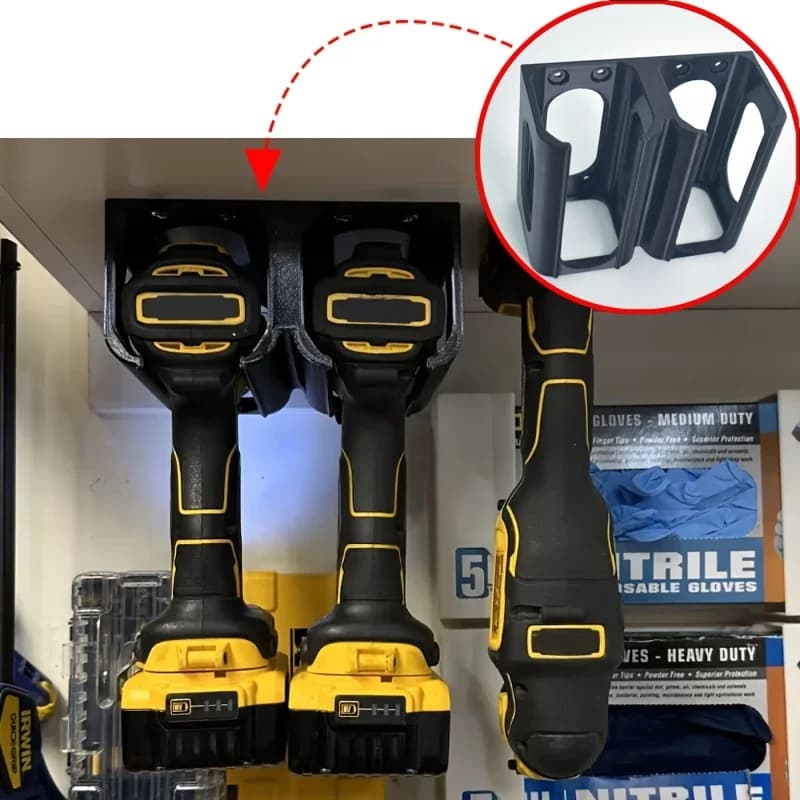 Tool holders Organizer for wall-mounted electric tools Solution for garage/shopping organization (includes mounting screws)