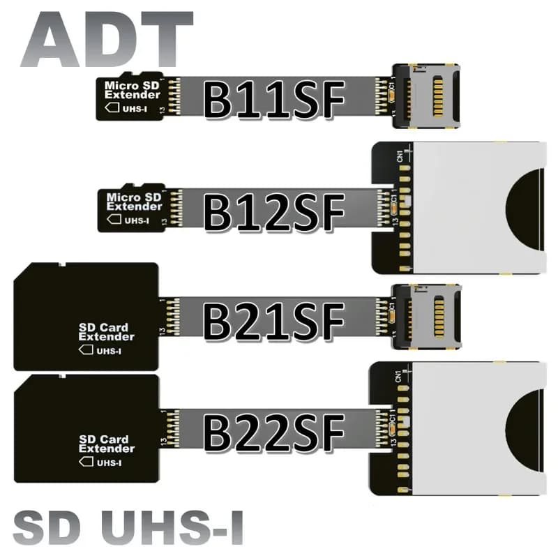 Cavo di prolunga per scheda SD flessibile da TF a micro SD TF Cavo di prolunga Zip Lettore di schede di memoria Supporto cavo Express SDHC SDXC UHS-I