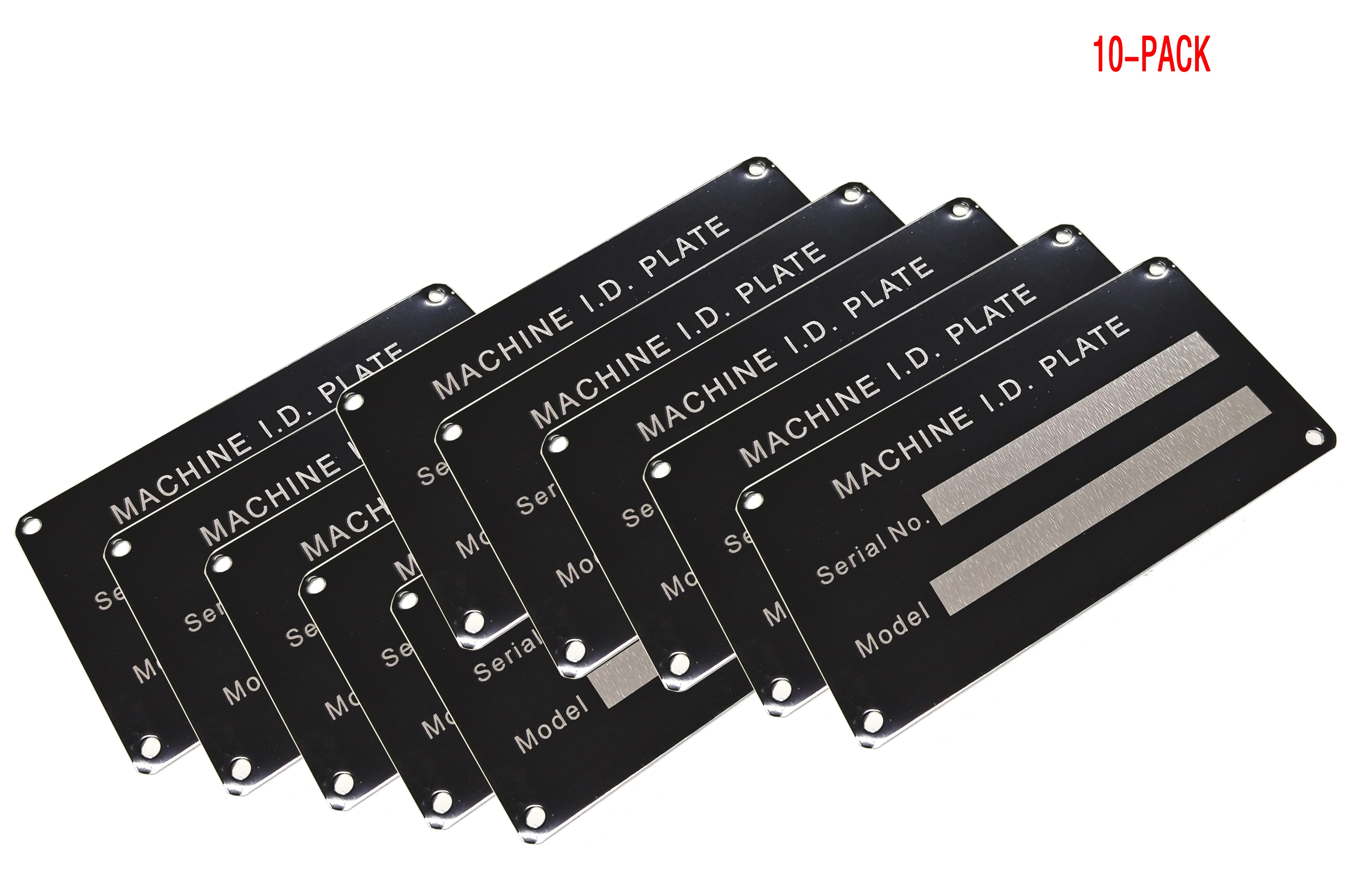 Bark Trailer Identification Plate (VIN and Assal Weight) 95mm x 54mm - Pack of 10 for Vehicles and Trucks