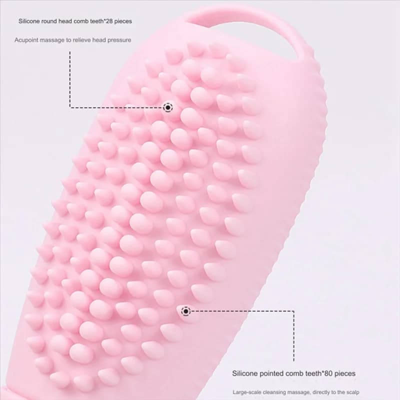 AA76-Bottiglia ricaricabile da viaggio in silicone con spazzola per la pulizia del viso Bottiglie di shampoo portatili per viaggi, E