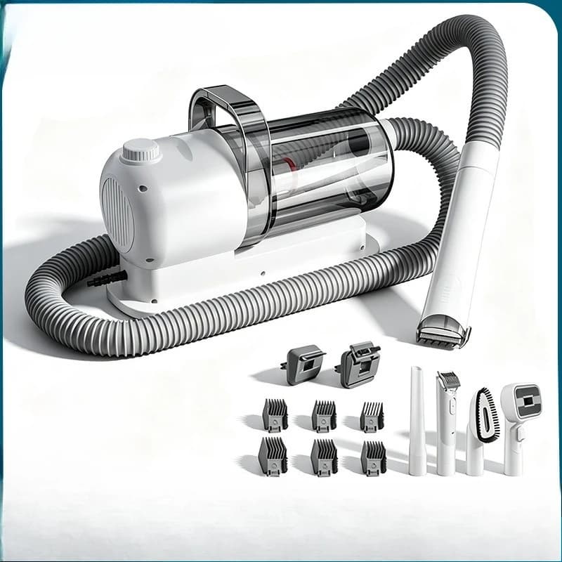 2026 All In One Vacuum Pet Grooming Kit Electric Dog Hair Trimmer With Hair Suction Function