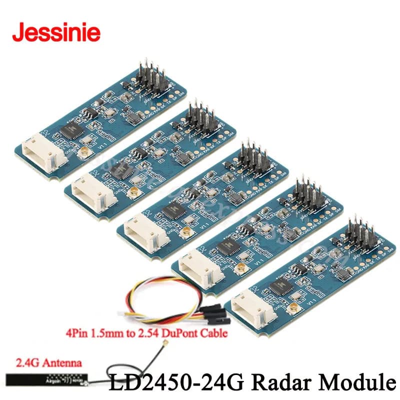 5 pz/1 pz LD2450 24G MM Onda Del Corpo Umano Traiettoria del Movimento Radar Modulo Sensore HLK-LD2450 Distanza di Rilevamento 8 M Casa Intelligente